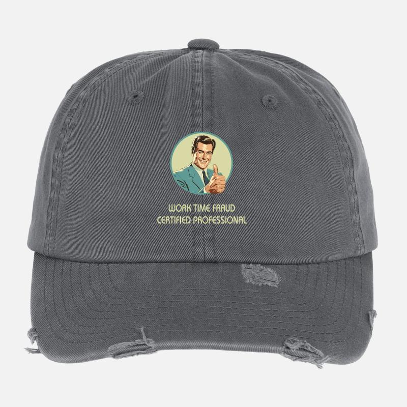 Fraude en matière de temps de travail – Professionnel certifié Casquette vintage effet usé Flexfit
