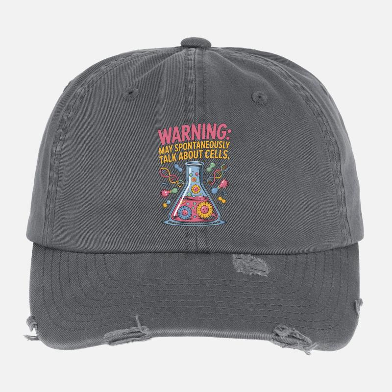 Lab Technician Warning May Medical Laboratory Work Flexfit Vintage Destroyed Cap