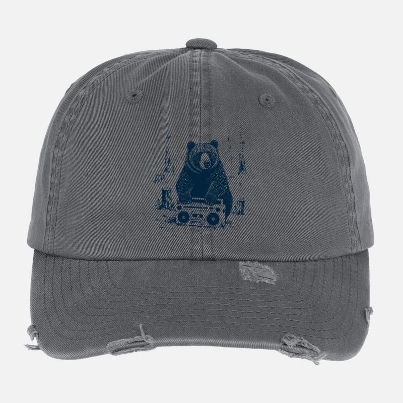 Boombox Ours Casquette vintage effet usé Flexfit