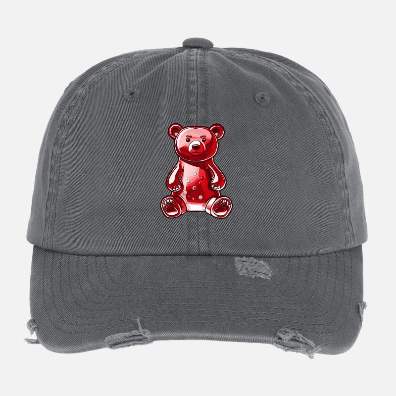 Gummy Bear Red Flexfit Vintage Destroyed Cap