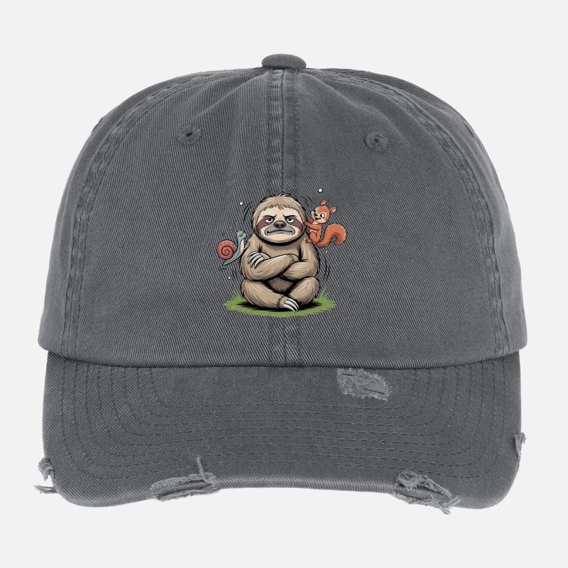 Paresseux confiant avec des amis compagnons Casquette vintage effet usé Flexfit