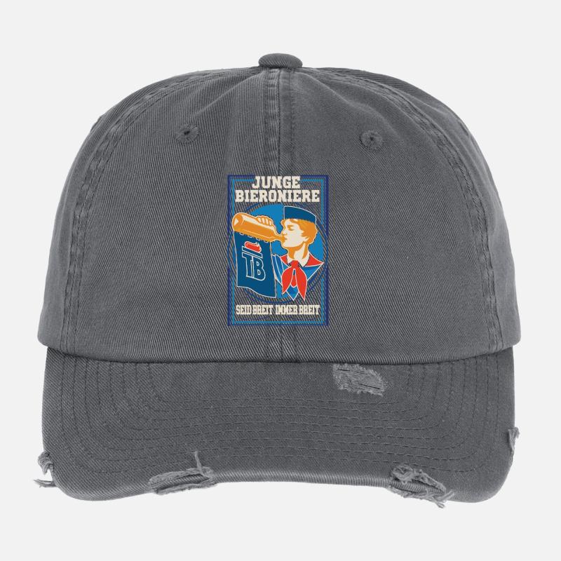 Seid breit immer breit, Junge Bieroniere Flexfit Vintage Destroyed Cap