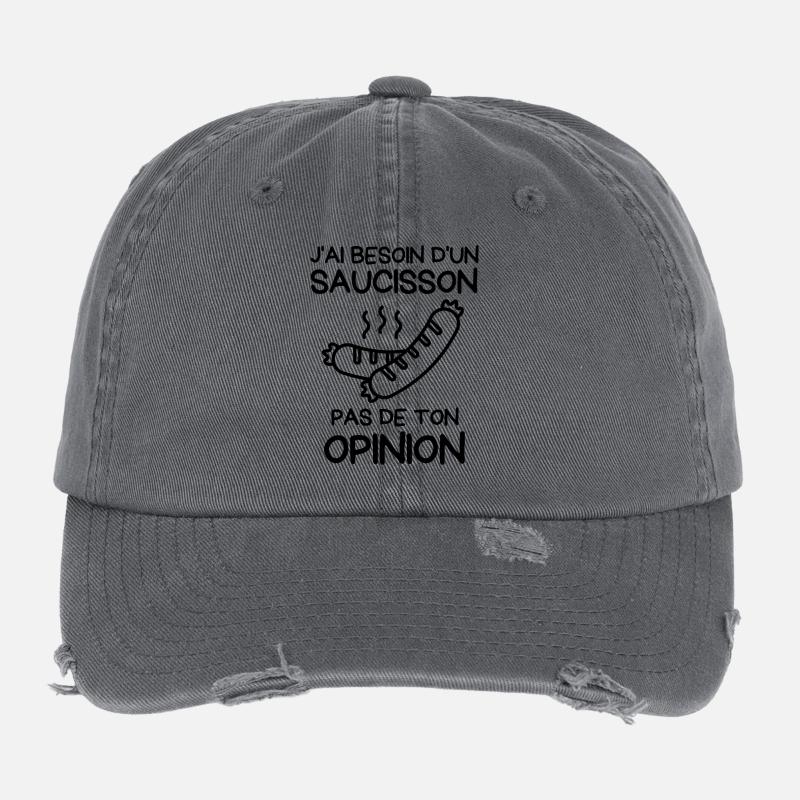 Brauchen Sie eine Wurst Flexfit Vintage Destroyed Cap