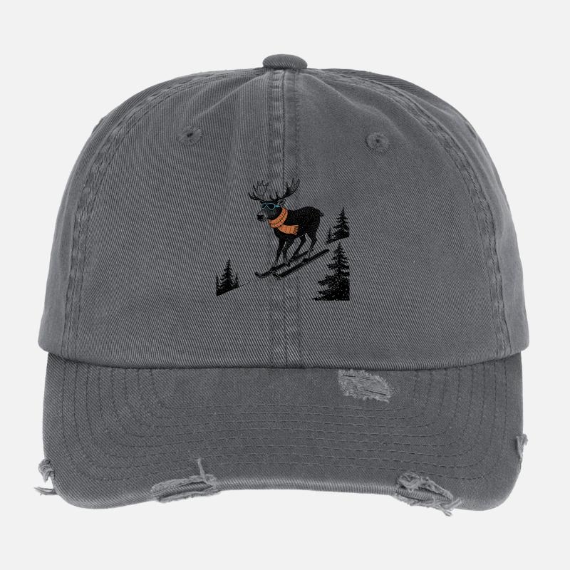 Slopes Moose Flexfit Vintage Destroyed Cap