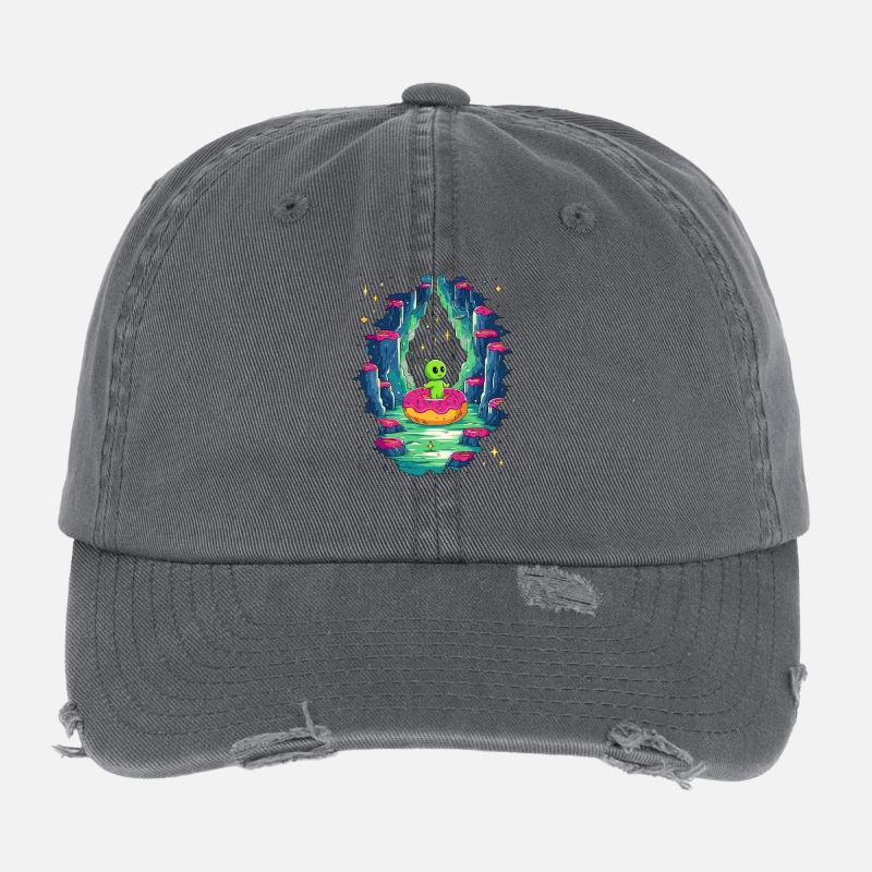 Alien Donut Höhle Flexfit Vintage Destroyed Cap