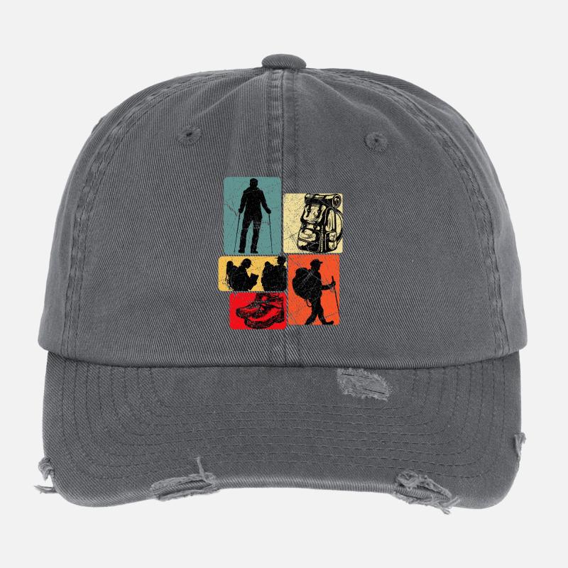 Wanderpfad Collage Flexfit Vintage Destroyed Cap