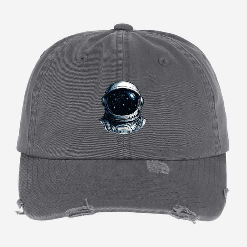 Astronaut Visor Starry Sky Flexfit Vintage Destroyed Cap