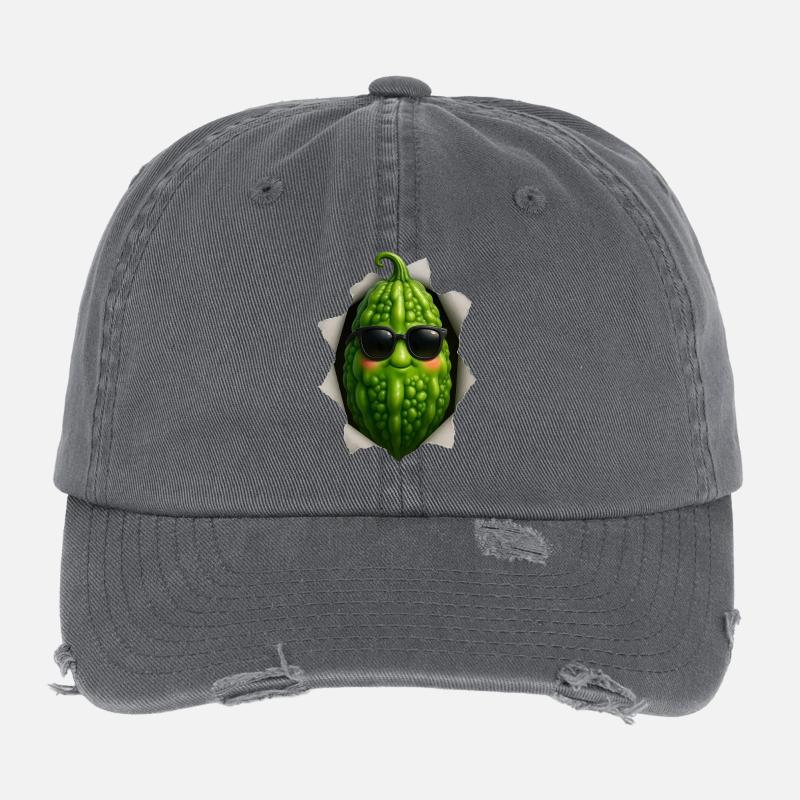 Bitter melon Flexfit Vintage Destroyed Cap