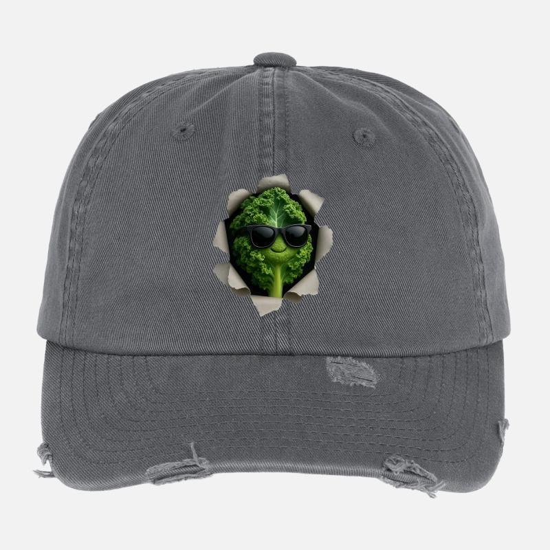 kale Flexfit Vintage Destroyed Cap