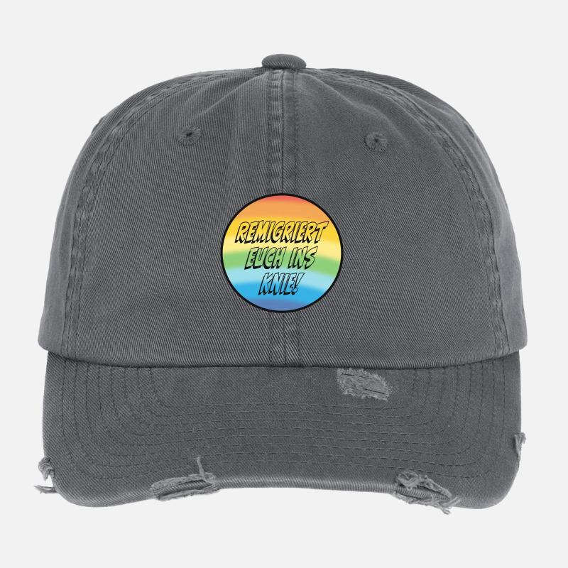 Migrate to your knees! Flexfit Vintage Destroyed Cap