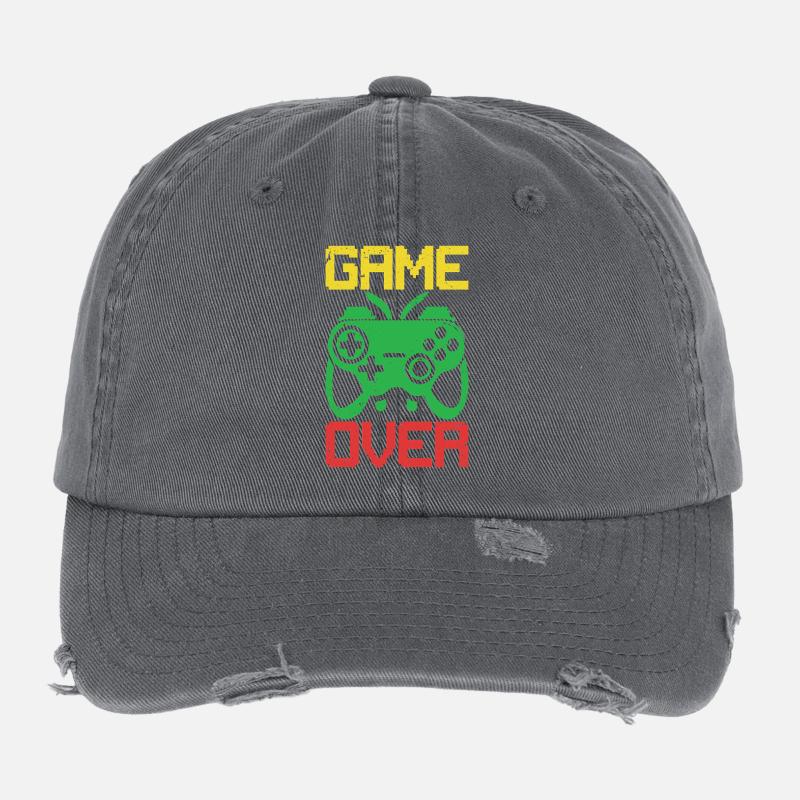 Jeu d’arcade Rétro gaming Space Pixel art Vintage Casquette vintage effet usé Flexfit