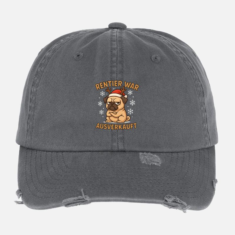 Rentier War Ausverkauft - Flexfit Vintage Destroyed Cap - Dunkelgrau