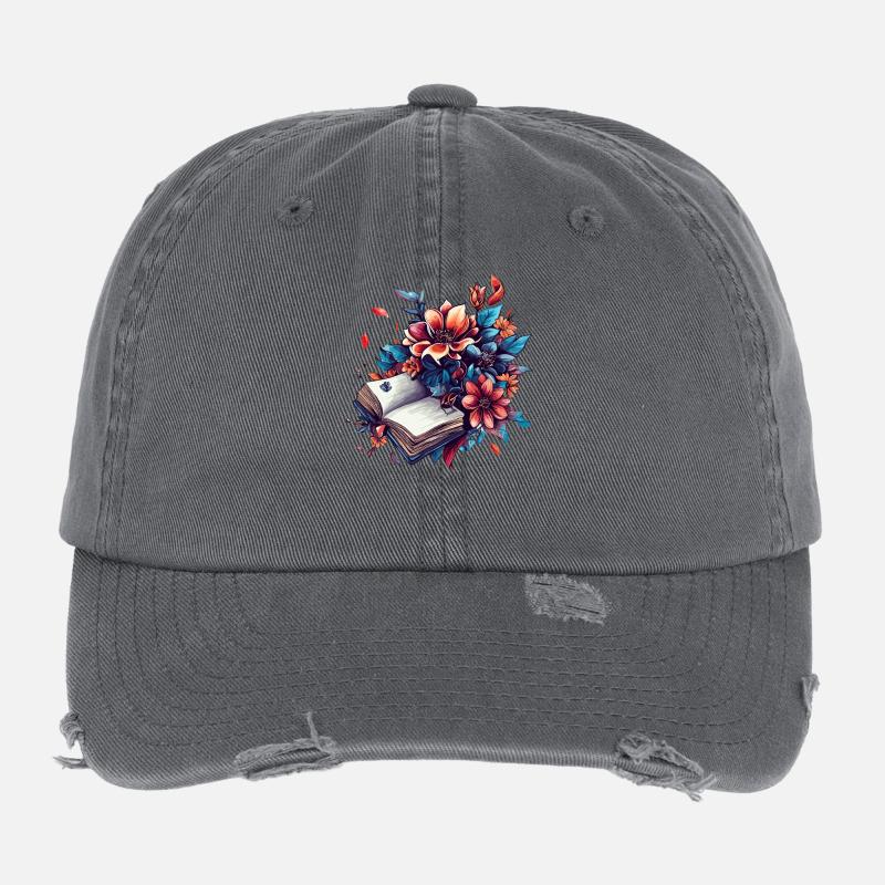 Blossom Harvest Book Magic Flexfit Vintage Destroyed Cap
