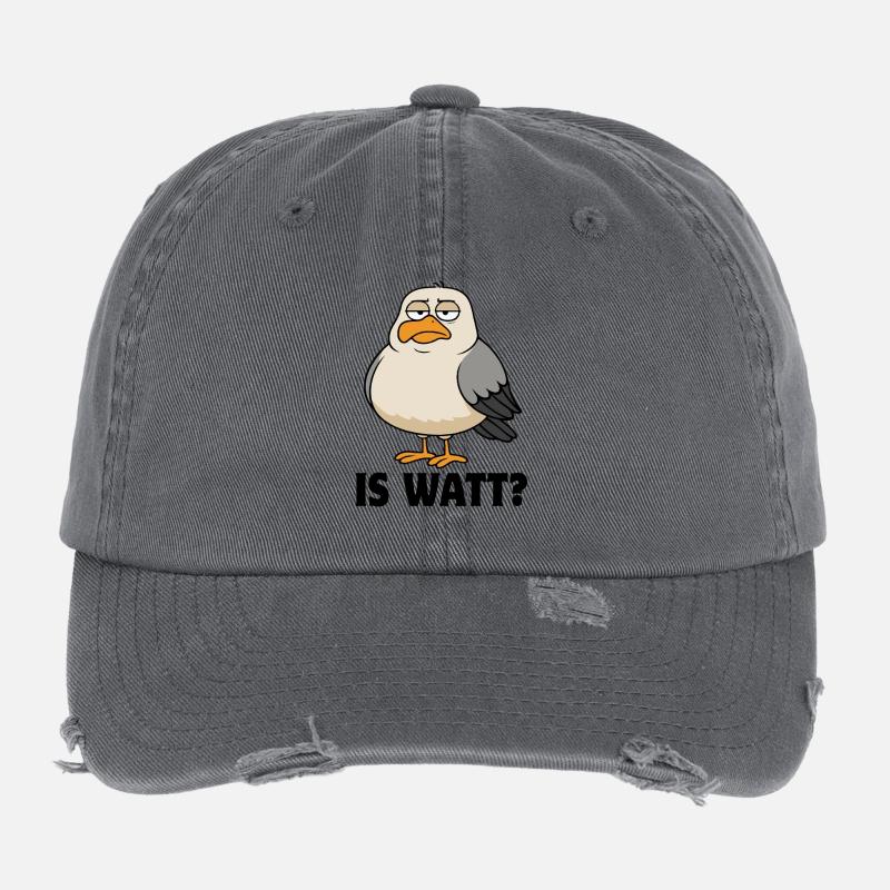 Möwe - Is Watt? - Nordsee - Geschenk Flexfit Vintage Destroyed Cap