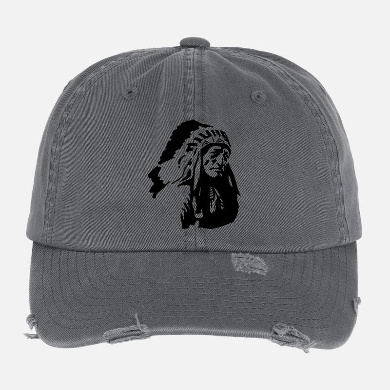 Indien Casquette vintage effet usé Flexfit
