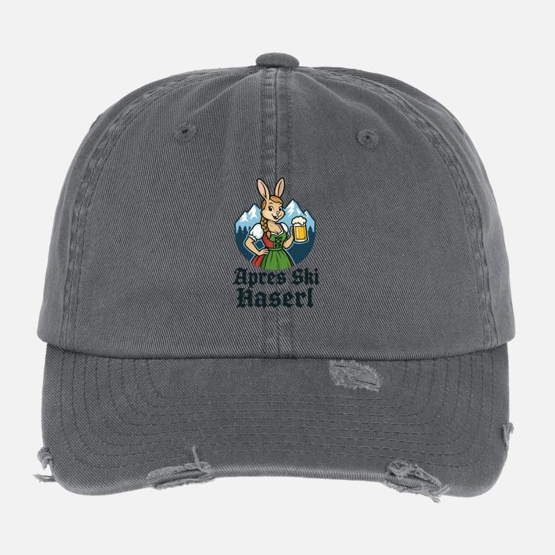 Après-ski Haserl Dirndl Beer Alpine atmosphere Flexfit Vintage Destroyed Cap