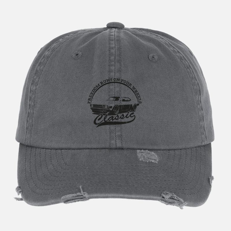 Classic Design Car Flexfit Vintage Destroyed Cap