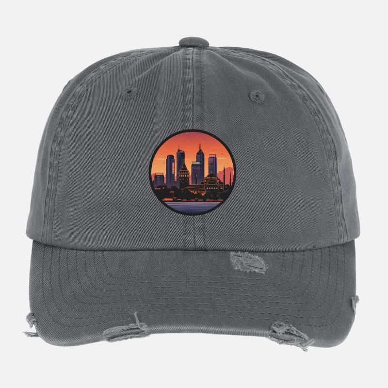 Istanbul Abendstimmung Skyline Flexfit Vintage Destroyed Cap