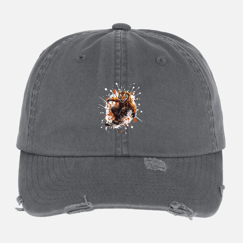 Tiger Snowboard Flexfit Vintage Destroyed Cap