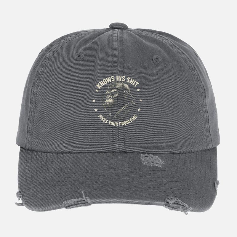 Gorilla Fixer : Attitude de Problem Solvable Casquette vintage effet usé Flexfit