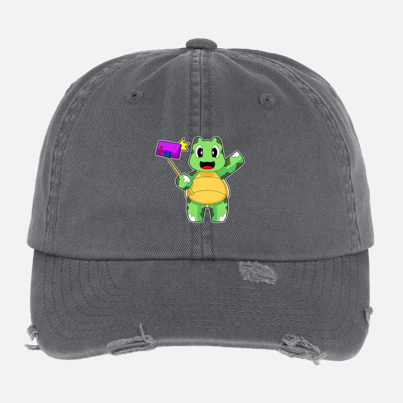 Turtle Smartphone Flexfit Vintage Destroyed Cap