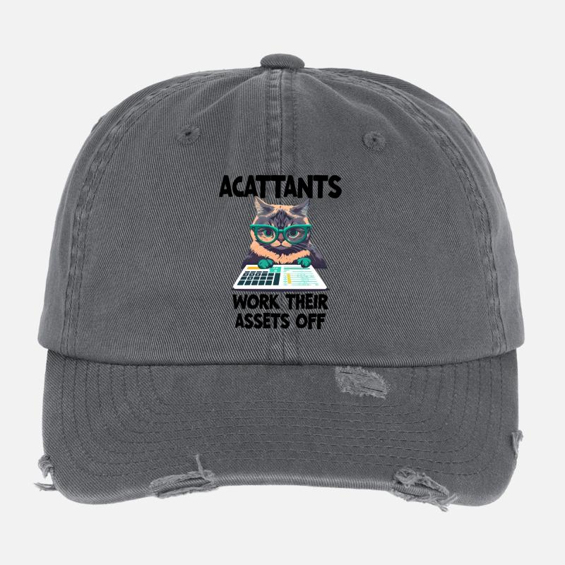 Des comptables drôles travaillent avec leurs actifs Casquette vintage effet usé Flexfit
