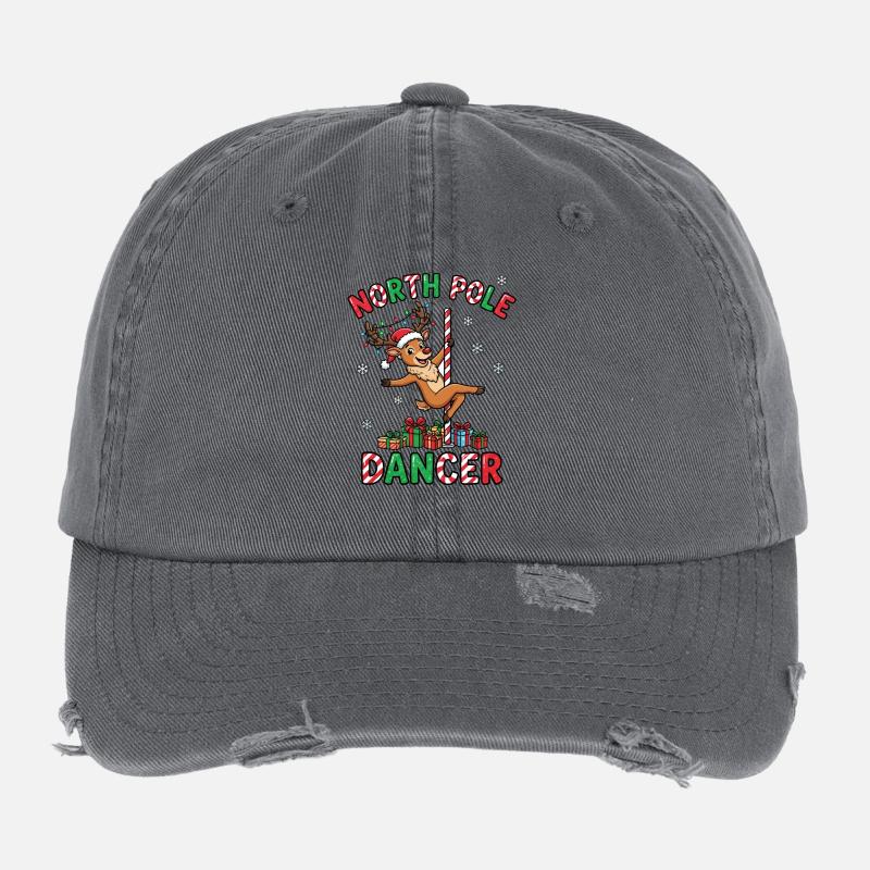 Danseuse du pôle Nord – Noël inapproprié pour Casquette vintage effet usé Flexfit