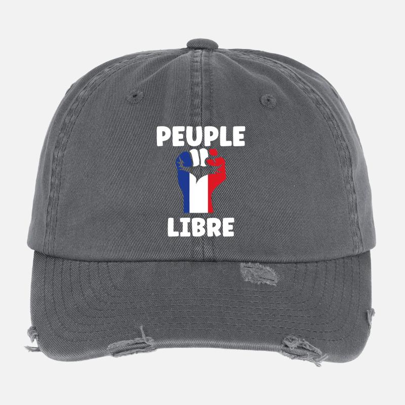 Peuple Libre Tricolore Casquette vintage effet usé Flexfit