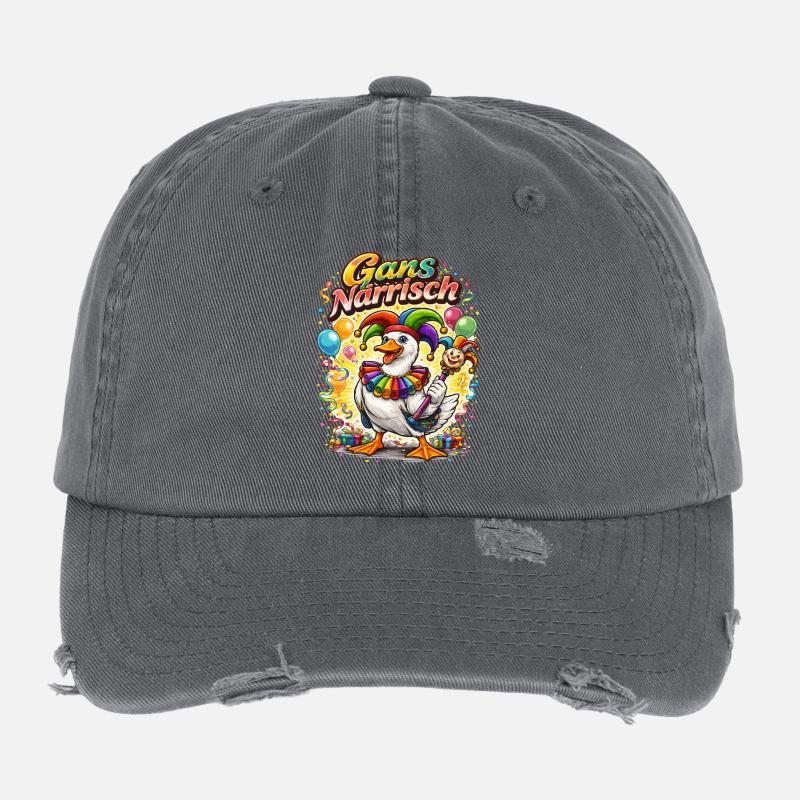 Goose Foolish – Carnaval avec humour Casquette vintage effet usé Flexfit