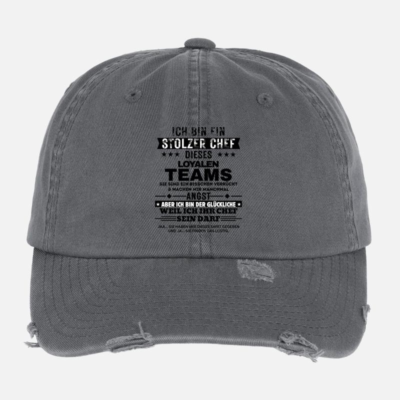Stolzer Chef von einem loyalen Team Flexfit Vintage Destroyed Cap