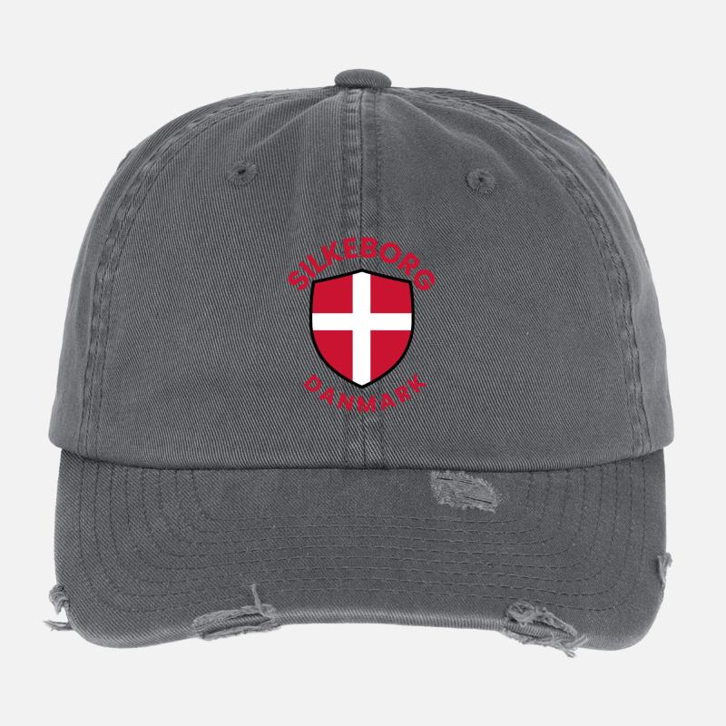 Emblème de l’écu de Silkeborg Danemark Casquette vintage effet usé Flexfit