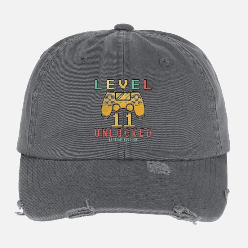Niveau 11 débloqué Casquette vintage effet usé Flexfit