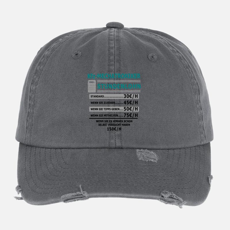 Der Stundenlohn von Mechaniker Flexfit Vintage Destroyed Cap
