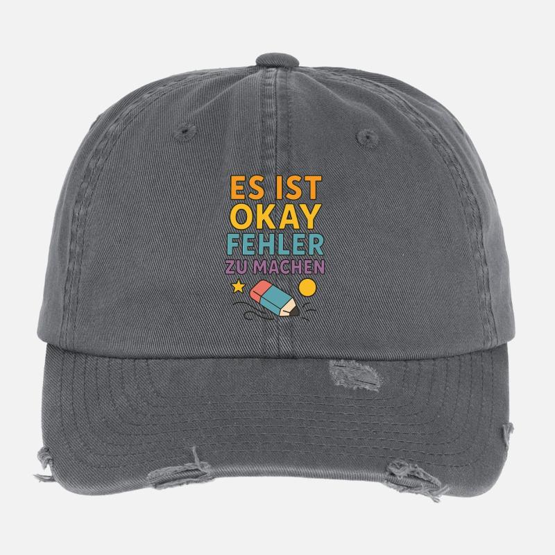 Es ist okay Fehler zu machen | Motivation Flexfit Vintage Destroyed Cap