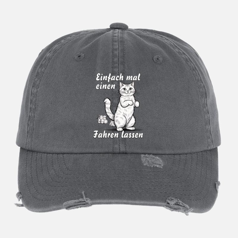 KATZE Einfach einen fahren lassen Flexfit Vintage Destroyed Cap
