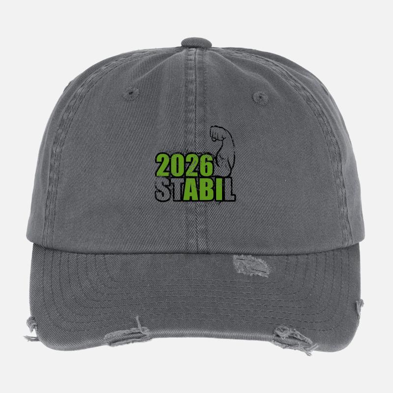 Stabil Abi 2026 - Biceps - Abitur - Spruch Casquette vintage effet usé Flexfit