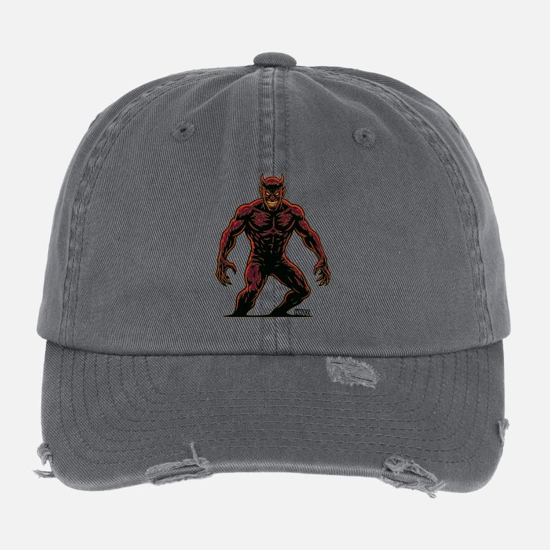 Dämon Teufel Flexfit Vintage Destroyed Cap