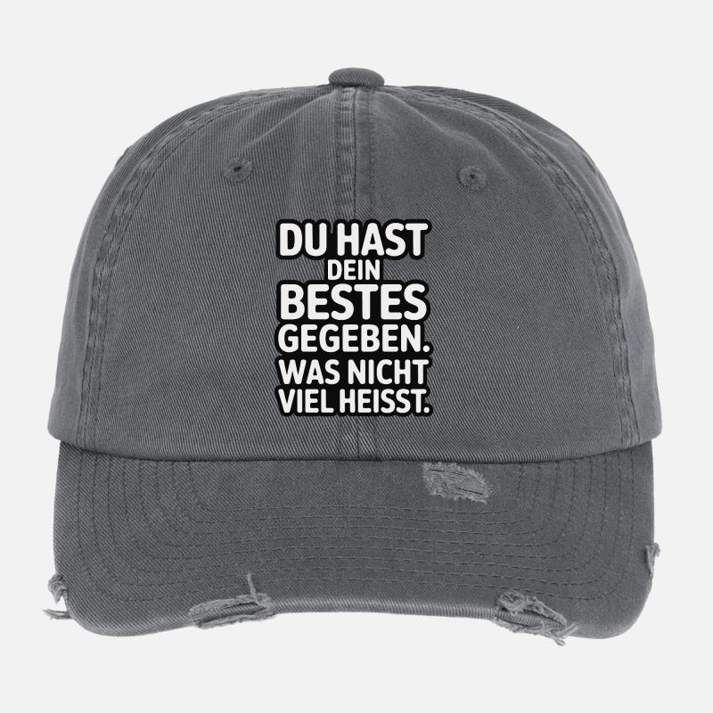 You did your best, which doesn't mean much Flexfit Vintage Destroyed Cap