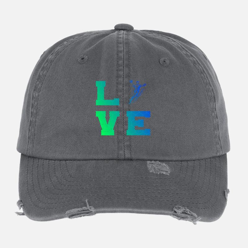 Conception vintage de handball pour hommes Casquette vintage effet usé Flexfit