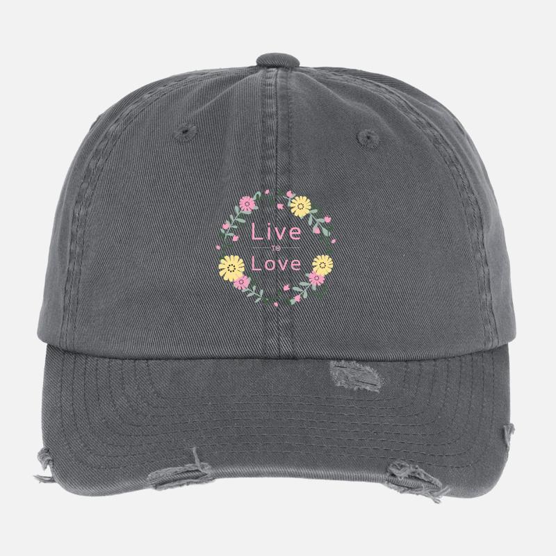 Live to Love Flexfit Vintage Destroyed Cap