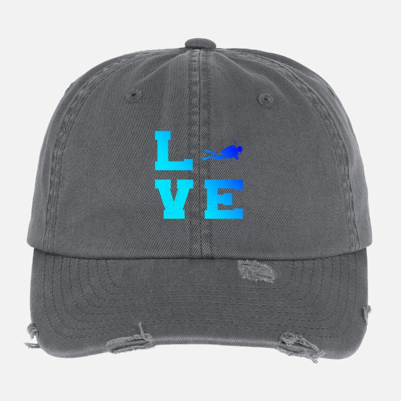Iconic diving motif Flexfit Vintage Destroyed Cap