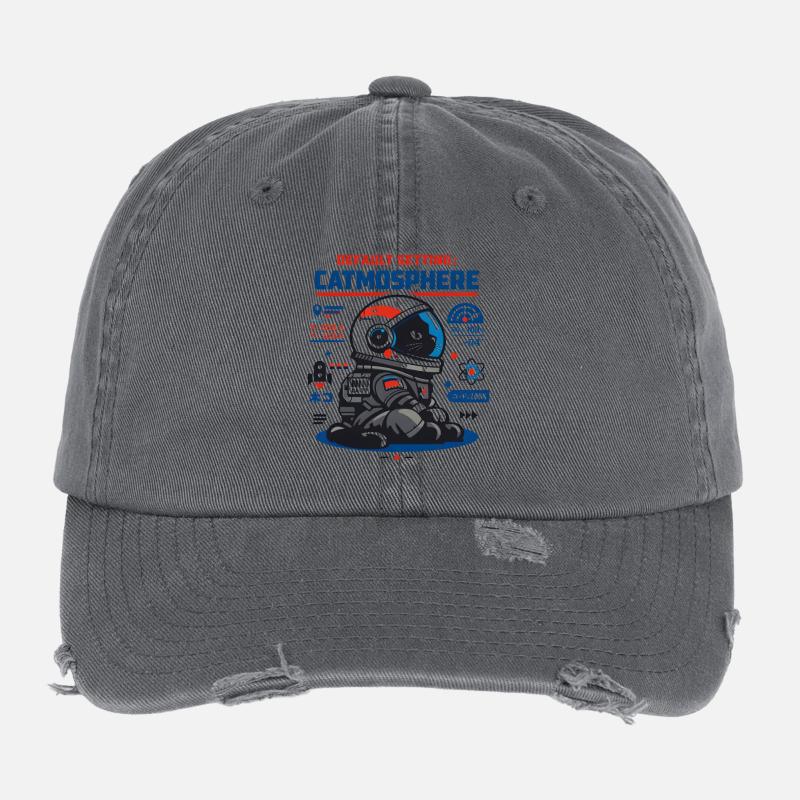 Mode par défaut Catmosphere | Astro Cat Casquette vintage effet usé Flexfit