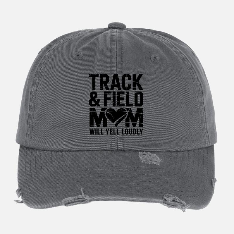 Leichtathletik Sprüche Leichtathletik Geschenk Flexfit Vintage Destroyed Cap
