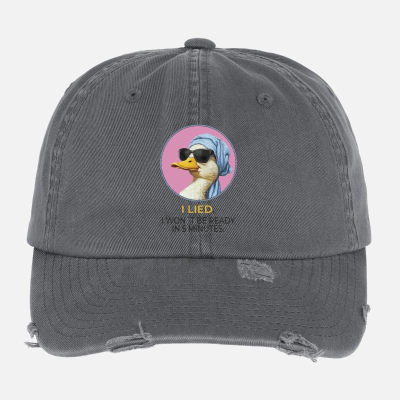 Stylish Duck – I Song Statement Design Flexfit Vintage Destroyed Cap