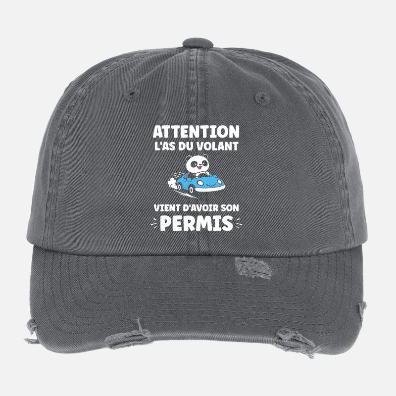 Führerschein-Humor Flexfit Vintage Destroyed Cap