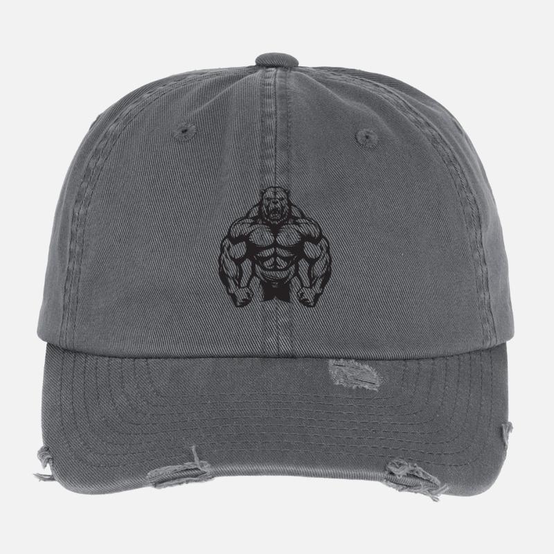 Grizzly Bear Workout Flexfit Vintage Destroyed Cap
