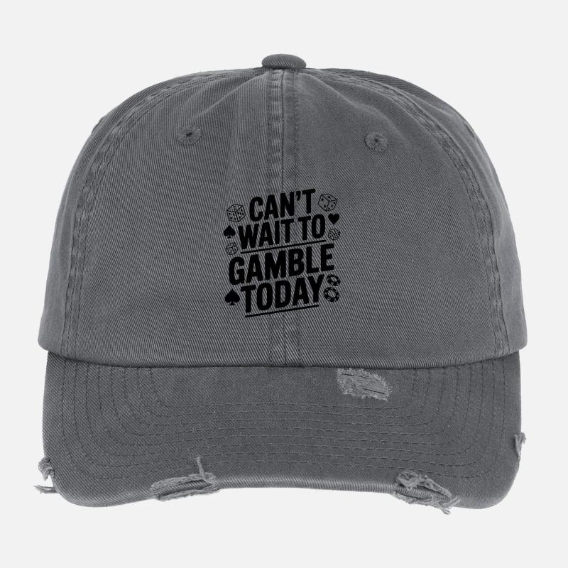 Can't Wait to Gamble Today Flexfit Vintage Destroyed Cap