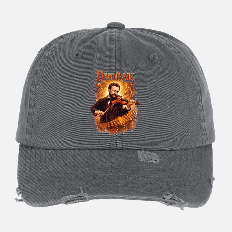 Dvorak Violin in Fire Flexfit Vintage Destroyed Cap