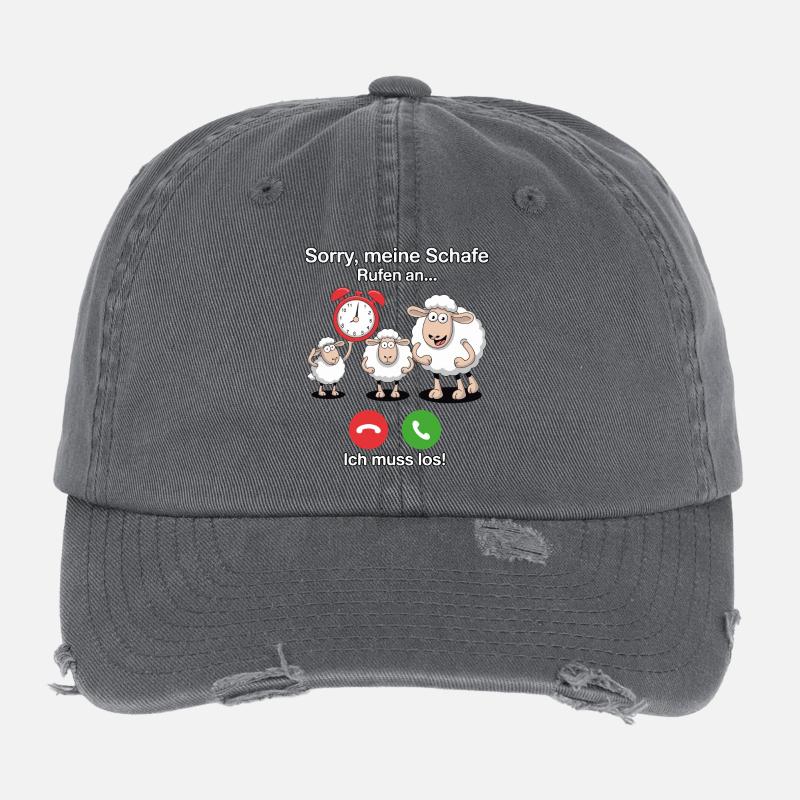 Sorry, my sheep are calling Flexfit Vintage Destroyed Cap