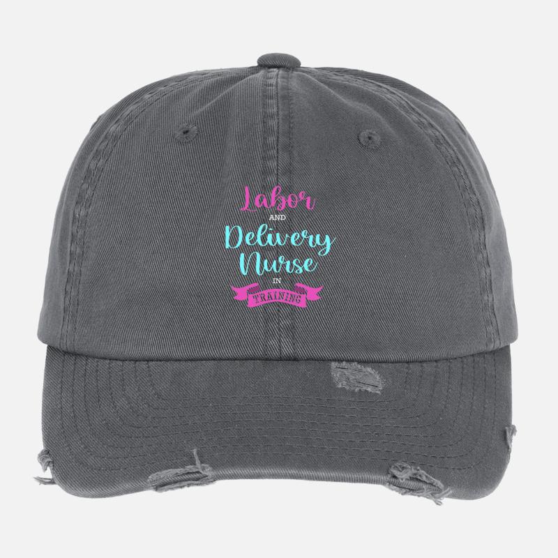 Hebamme Entbindung Flexfit Vintage Destroyed Cap